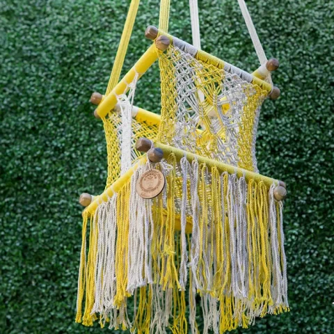 hamac bebe macrame amarillo 4