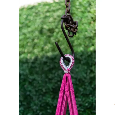 hamac bebe macrame rosado 5