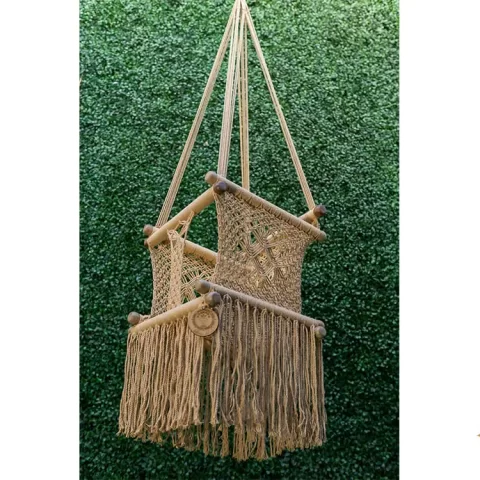 hamac bebe macrame kaki 2