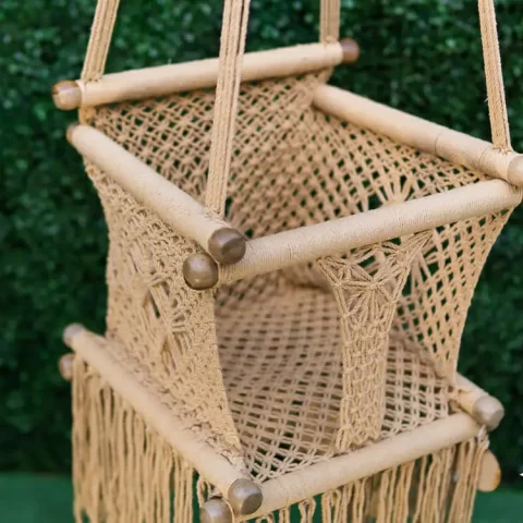 hamac bebe macrame kaki 5