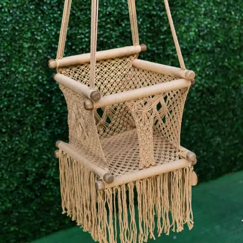 hamac bebe macrame kaki 6