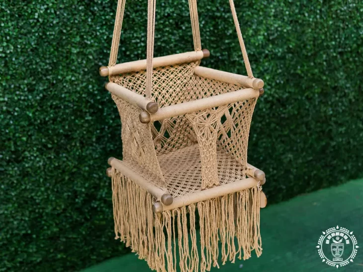 hamac bebe macrame kaki 6